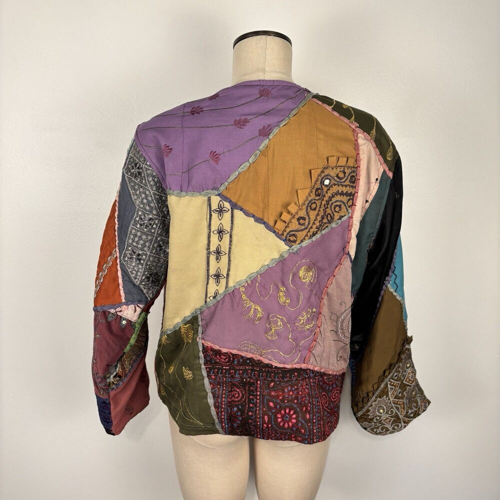 Vintage Sacred Threads Boho Patchwork Embroidered… - image 8